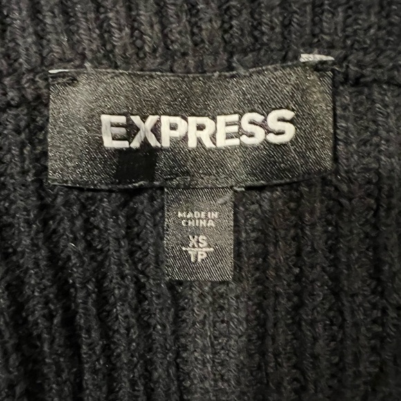 Express Shaker Knit EXP Logo Sweater XS - Picture 5 of 6